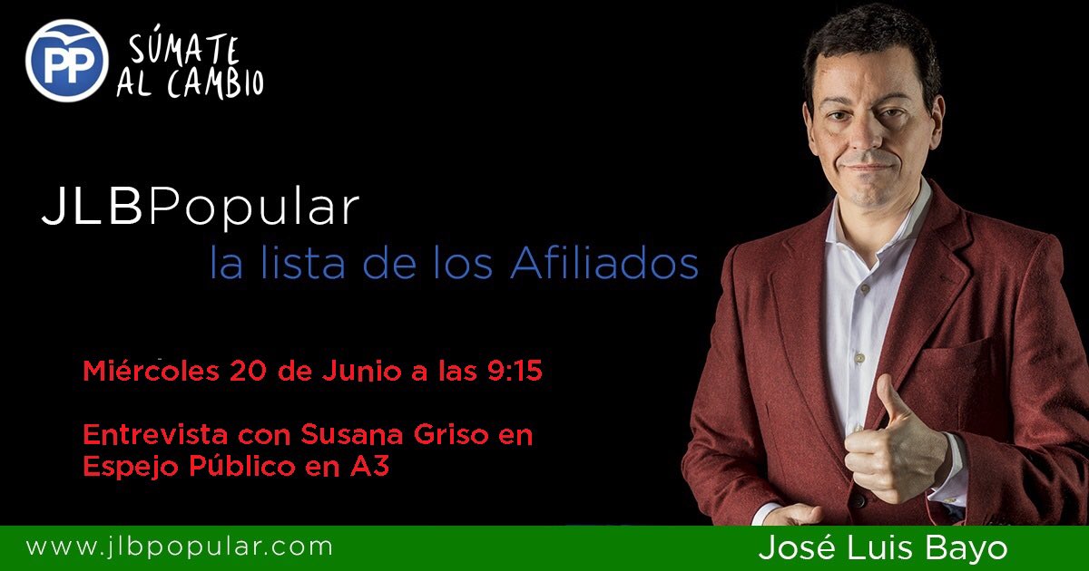 #JLB Y mañana completa, seguimos con Susana Griso, en Espejo Publico de Antena3tv