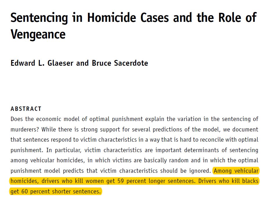 Steve Stewart Williams Average Sentence For Homicide Us Victim Black 17 6 Years Victim White 19 8 Years Victim Male 17 5 Years Victim Female 22 4 Years Source T Co Ddbbtwwobb T Co Ndgmpnm4dy
