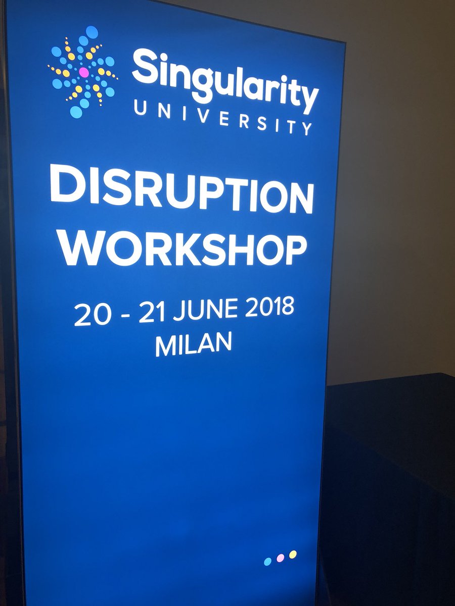 dierrogil's tweet photo. Everything ready to start #DisruptionWorkshop in Milan. The first @singularityu workshop in Italy. @singularityuit https://t.co/gvRtIWpqf3