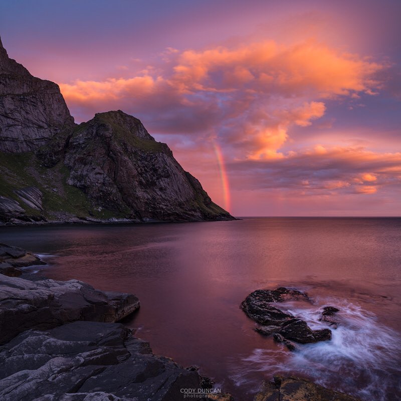 Twitter Friends....Good Morning...Have A Beautiful....Wednesday 💙💙💙Sunrise in Lofoten Norway 🇳🇴