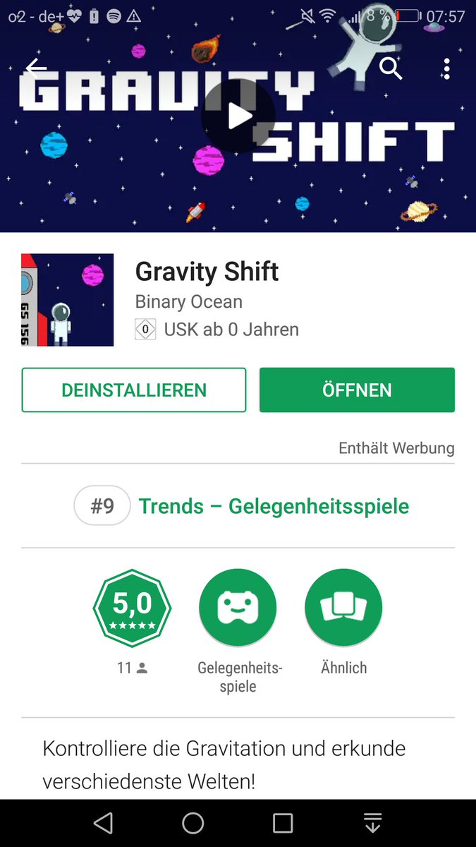 BinaryOcean_Dev's tweet photo. Thank you all for downloading and playing Gravity Shift! 
#binaryocean #unity #android #gamedev #release #community #progress #indie #work #pixel #pixelart #gaming #mobilegaming #androidgame #thankyou #trend #hype #artist #programmer #nerd #tech #csharp #gamedesign #madewithunity https://t.co/bixkz13isf