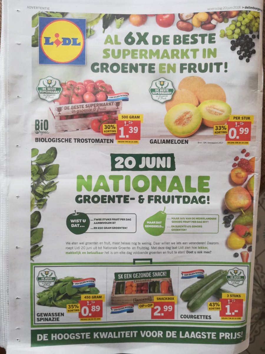 Vandaag Nationale Fruitdag!
Vitaal Fruit uit ons Limburg is dan het recept voor een gezonde dag!