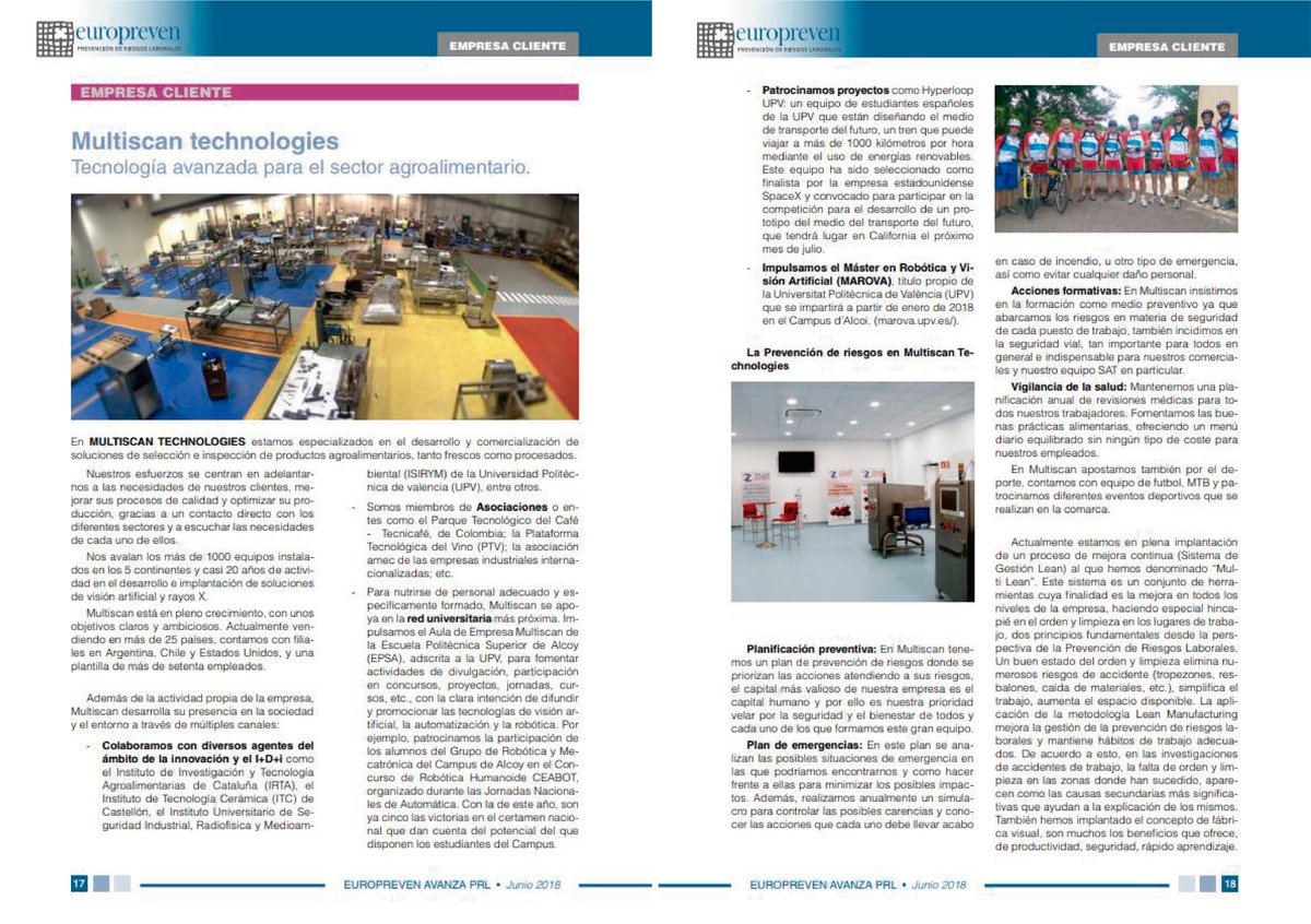 Encantados de aparecer con un artículo en la edición nº7 de la revista Europreven.
europreven.es/images/revista…