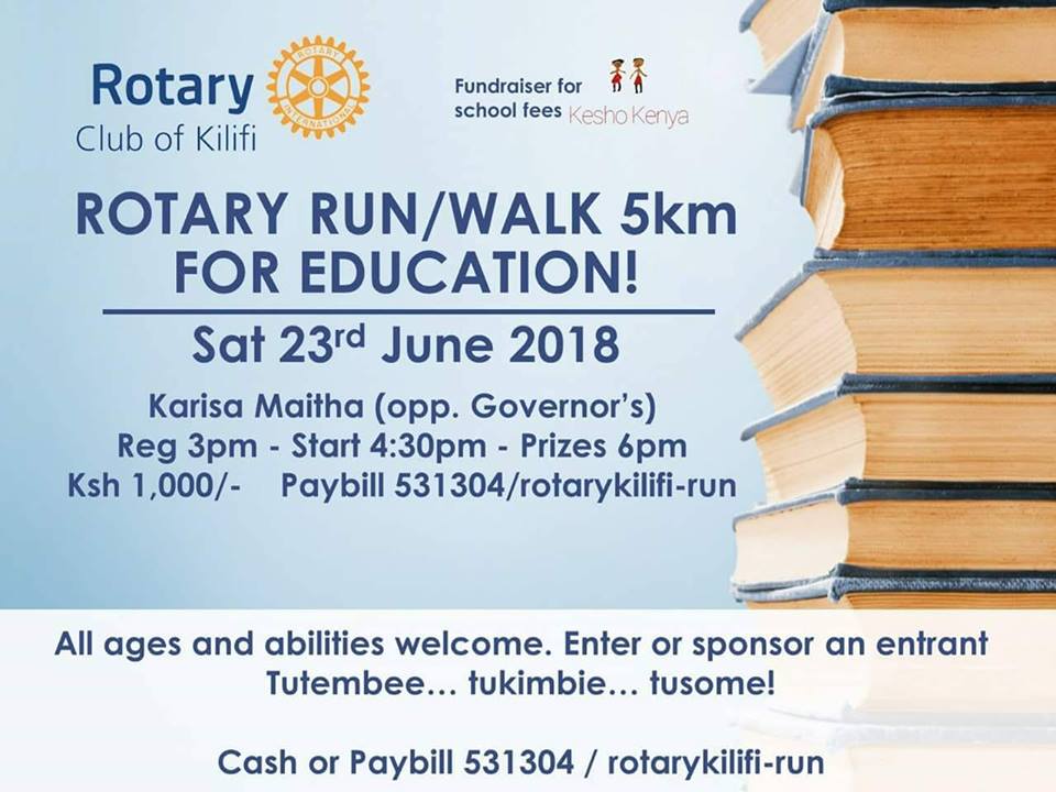 Kesho Kenya on Twitter "Rotary Club of Kilifi is organizing a run to