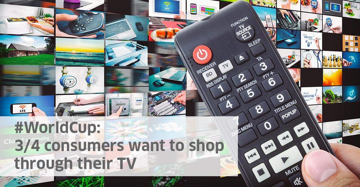 ingenico's tweet photo. Connected TV: shop right from linear TV ads while watching #WorldCup matches. Learn more:
https://t.co/LGl2P92Eql #ecommerce #epayments #retail #merchants #TVcommerce https://t.co/NhNjF4VRsr