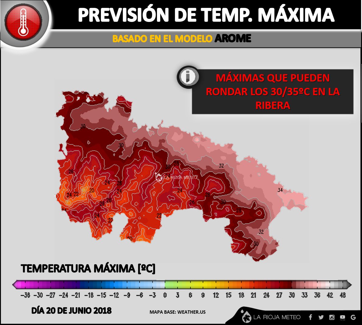lariojaMeteo's tweet photo. Buenos días!! #sol, #calor y algunos #amagos tormentosos en la Ibérica para este miércoles en #LaRioja. +info: https://t.co/0YbRcUpH5f | @Ocio_Rioja @rioja_hoy @guiagolarioja @SOSRioja @CalahorraPC @AMVPCSTODOMINGO @VillamedianaPc @VOSTlarioja @BBFFRioja @ActualidadRB https://t.co/4jFgLLSVLe