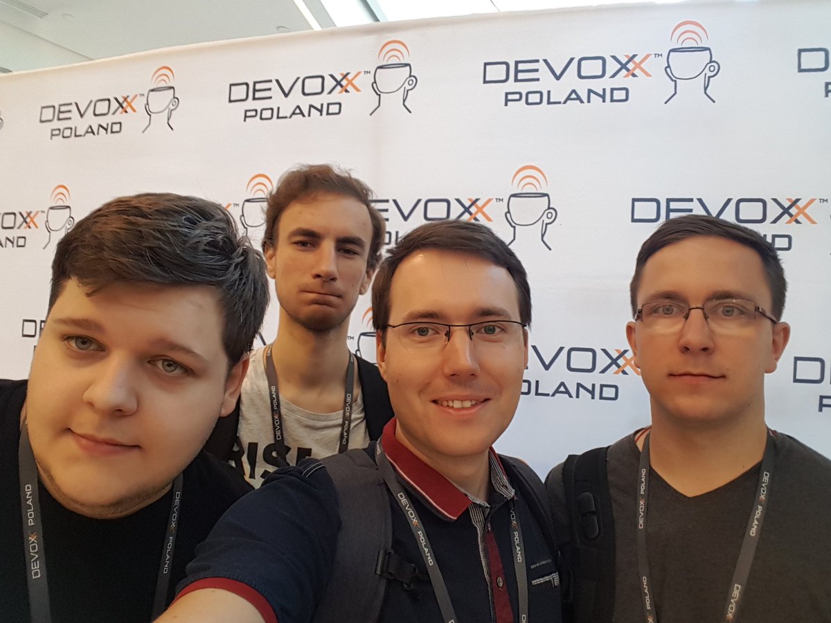 KrzyKrajewski's tweet photo. @PretiusSoftware team at #DevoxxPL day 1, more reports soon! https://t.co/XasK8DoSG4