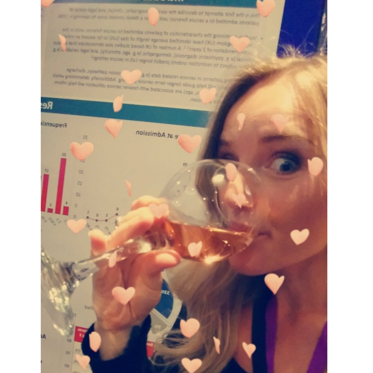 Fab evening presenting my research poster. Complimentary wine is always good! #dfpconf #traineeclinicalpsychologist