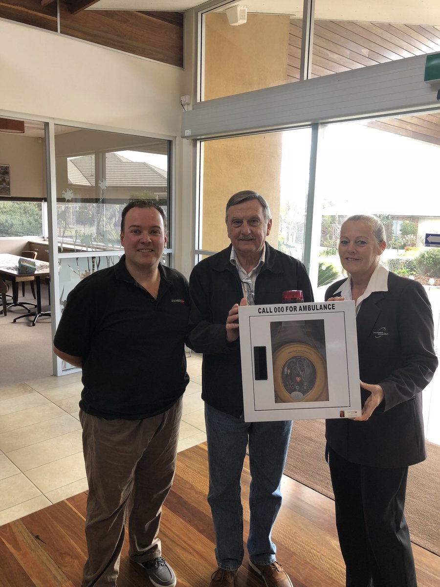 Congrats to Riverpoint Retirement Estate for their purchase of an AED. Crowd founded by the residents committed to making their community #heartsafe <a href="/southercross/">Tom</a>