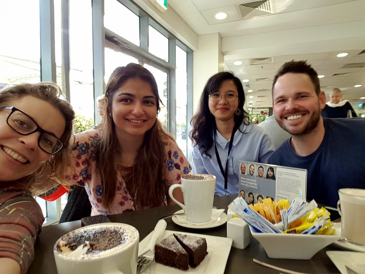 Dr_Andrew_Care's tweet photo. Celebratory coffee (& experimental design 🤓) after being awarded the #BioNetwork2018 Collaborative Research Grant👍 We're combining expertise from 3 faculties @Macquarie_Uni to develop #brain #cancer treatments
@MQMolSci @MQPhysAstro
@Annie_Nadort @GrrrlInScience @CNBPscience https://t.co/srTioa6noT