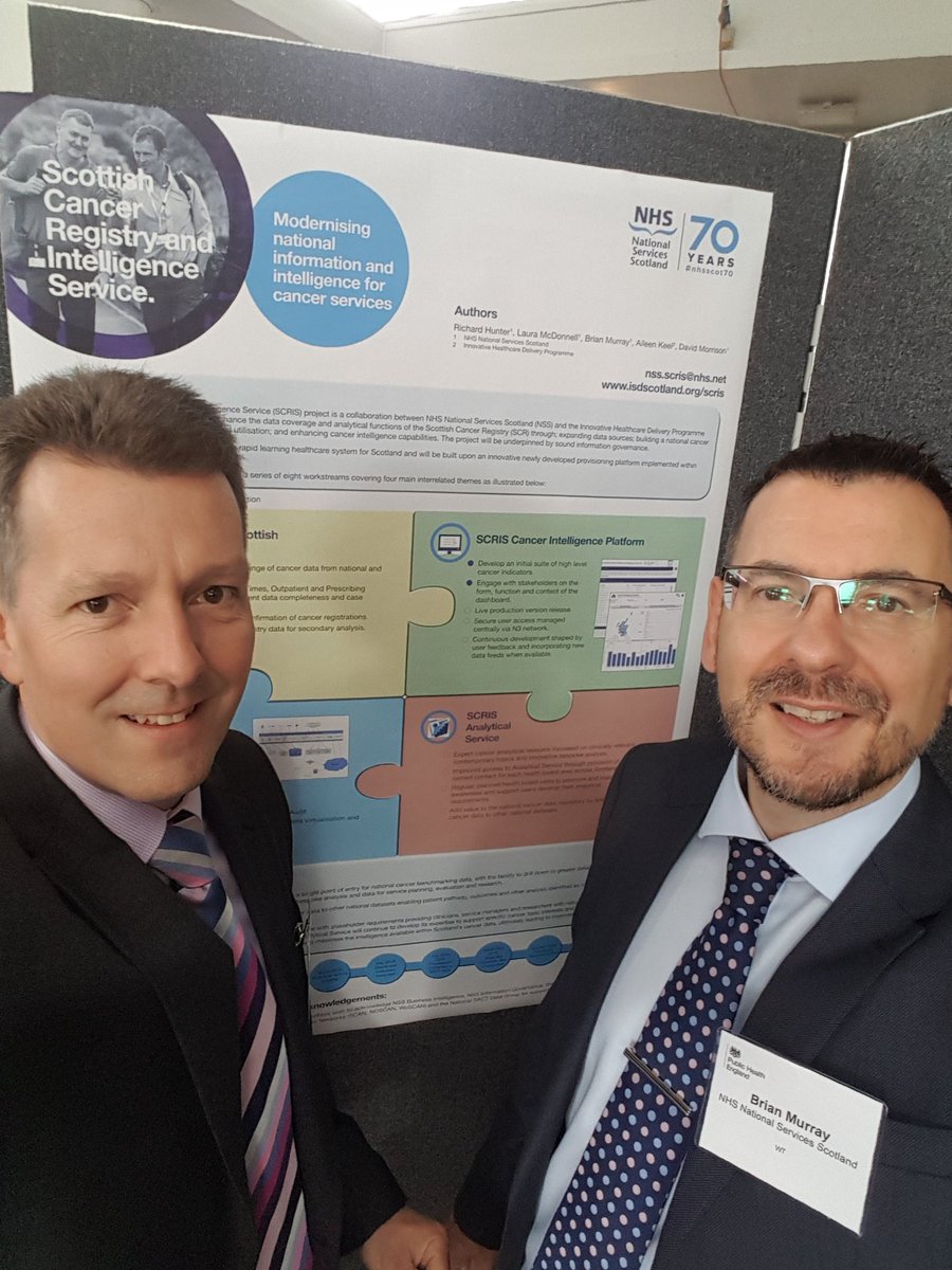 bront69's tweet image. #scris team all set for @PHE_uk cancer data outcomes conference, Manchester. Come and see us at poster 29 to learn about cancer data innovation in Scotland @IHDPscot @NHSNSS