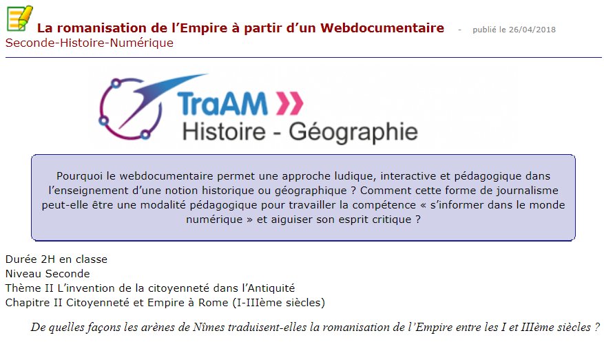 eduscol_HG's tweet image. [Scénario pédagogique @acpoitiers] La romanisation de l’Empire à partir d’un #Webdocumentaire en classe de Seconde @CombeaudLunel 
ww2.ac-poitiers.fr/hist_geo/spip.…