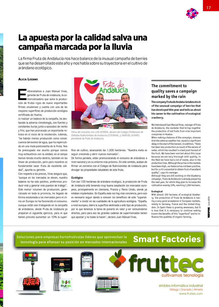 RevistaMercados's tweet photo. La apuesta por la #calidad salva una campaña de #berries marcada por la lluvia, nos dicen en nuestra #ED137 desde .@frutaandalucia. #IVCongresoFrutosRojos .@Freshuelvaes .@Interfresa ➡️ https://t.co/0UrsrZFpko https://t.co/ZeruNdpBZ9
