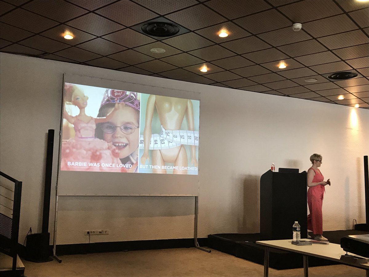 LuisaSEvans's tweet photo. .@AMV_BBDO on Barbie the feminist #imaginethepossibilities to a packed room in Cannes #warcincannes https://t.co/43C8fNiVCb