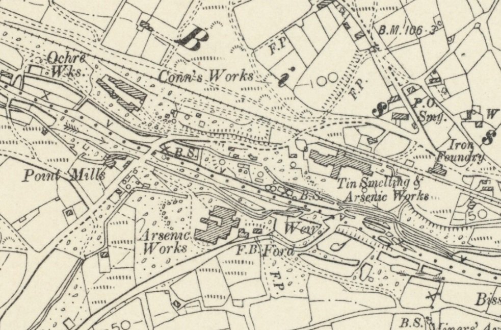 GeoscienceEA's tweet photo. .@EnvAgency & @CoalAuthority are currently carrying out joint visits to #MetalMine workings in #Cornwall. One of the earliest #Arsenic refineries was Conn's Arsenic Works at Point Mills. Arsenic is a by-product of tin smelting & is toxic to the aquatic environment #HistoricLegacy https://t.co/2JzGKlCO4Z