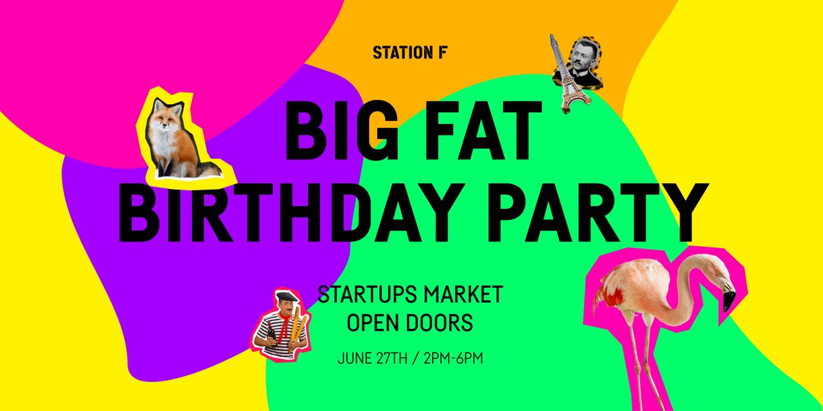 joinstationf's tweet image. 🎉 You are all invited to come celebrate STATION F's 1st Birthday on June 27th, 2pm-6pm! We will have our first Open Doors &amp;amp; Startups Market, open to all ⛱ Finally meet the entrepreneurs of the biggest startup campus in the world 🌎facebook.com/events/5932233…