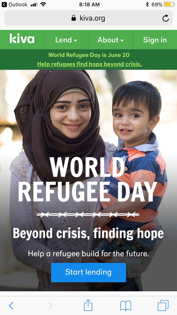 While it will not undo recent actions it is a way to make a positive contribution. If you have not looked into Kiva before today is a great day to check it out. #WorldRefugeeDay #BetterTogether