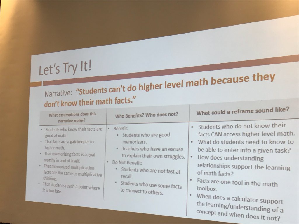 Math_Solutions's tweet photo. "Facts are one tool in the math toolbox. They are not 'the' toolbox."–@NicoleBridge1  #InspireMathCulture #Equity #Mindset https://t.co/B7ne8RxK4l
