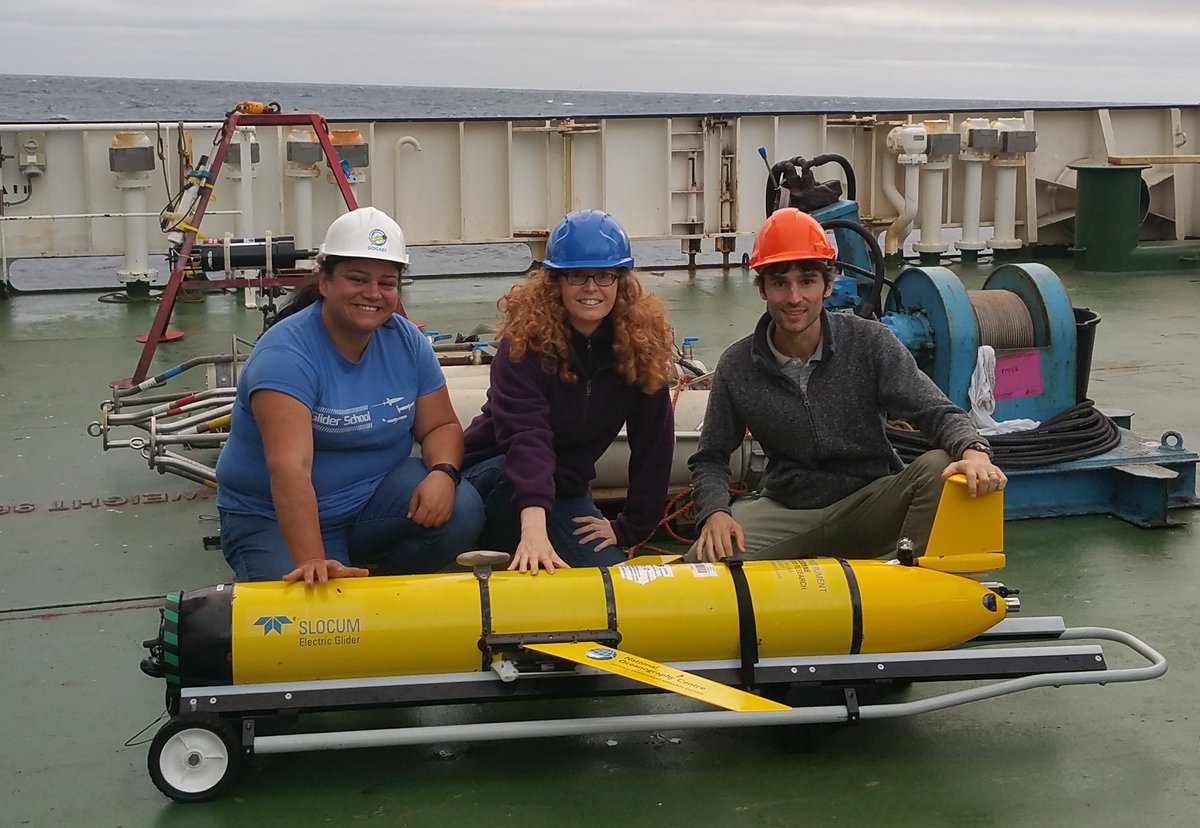 Glider 'Doombar' recovered after a successful 4.5 month mission off Namibia from the @COMICS_Carbon cruise. Go team GOCART! @StephAHenson @n8briggs @_Pipa_Carvalho @NOCnews