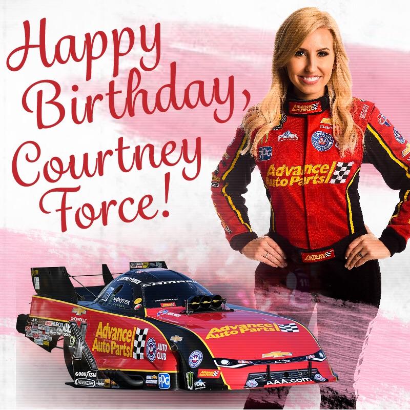 We hope you have an amazing birthday, <a href="/courtneyforce/">Courtney Force</a>! Lets celebrate with another win this  weekend!! Retweet to wish your <a href="/NHRA/">NHRA</a> #FunnyCar points leader a #HappyBirthday!! 🎈🎂🎈