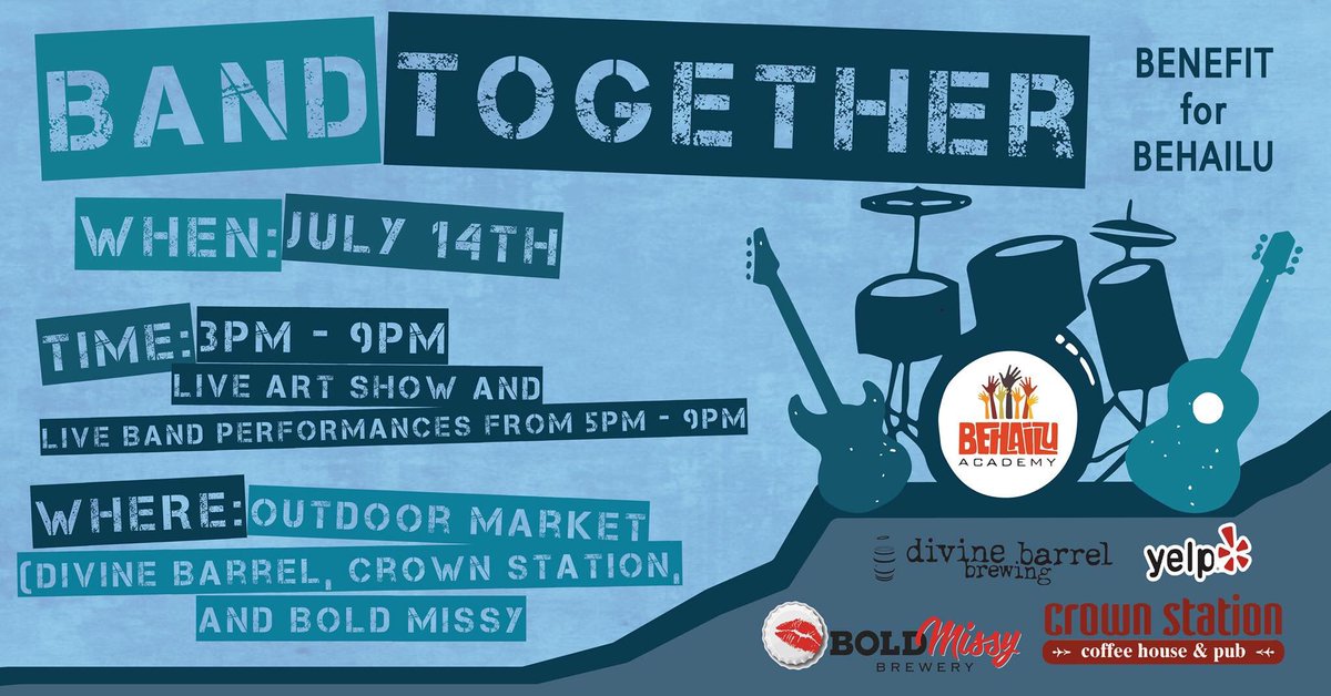 Behailu Academy (@behailuacademy) on Twitter photo It’s a Block Party! Come out and Band together with <a href="/DivineBarrelCLT/">Divine Barrel</a> , <a href="/boldmissybrews/">Bold Missy Brewery</a> , <a href="/crownstation/">crown station</a> & <a href="/yelpcharlotte/">Yelp Charlotte</a> on Saturday, July 14 to benefit Behailu! It’s a Block Party! Come out and Band together with <a href="/DivineBarrelCLT/">Divine Barrel</a> , <a href="/boldmissybrews/">Bold Missy Brewery</a> , <a href="/crownstation/">crown station</a> & <a href="/yelpcharlotte/">Yelp Charlotte</a> on Saturday, July 14 to benefit Behailu!