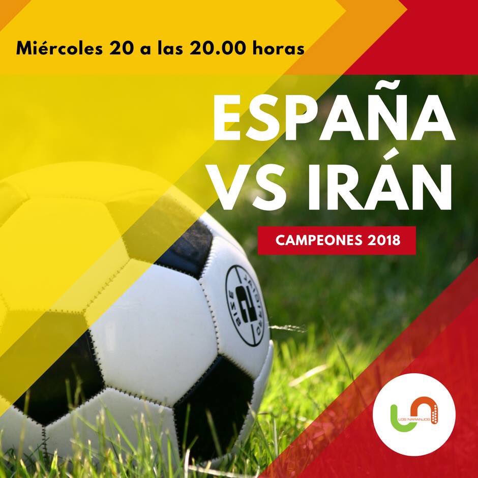 NaranjosClub's tweet photo. Esta tarde veremos el partido de España contra Irán en el club, y animaremos a nuestra selección para que llegue a convertirse en Campeona del Mundo en este Mundial 2018. ¡Contamos contigo!⚽ #MundialDeFútbol #Marbella #PuertoBanus https://t.co/yQZjYhOCVC