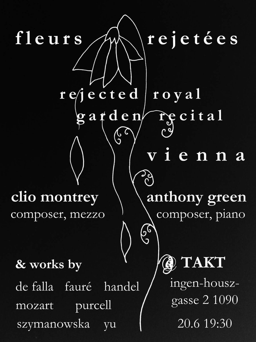 fleursrejetees's tweet photo. Tonight @ClioEm and @piargno musick at TAKT in #Vienna! Join us :) https://t.co/ACf0PzcdwL