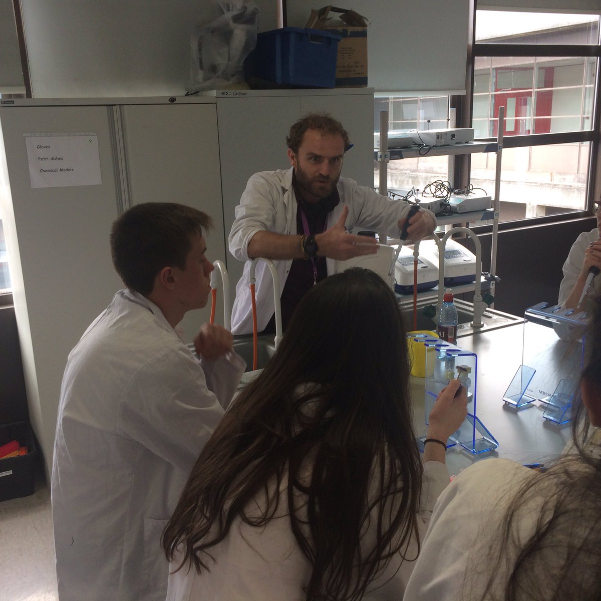 Cellexplorers's tweet photo. Dream team today again demonstrating for @STEMnuigalway summer school: @dana_dibyangana @S_Mc_G @AnuLumisoft #scientistrolemodels #believeinscience https://t.co/64dyDpaMy1