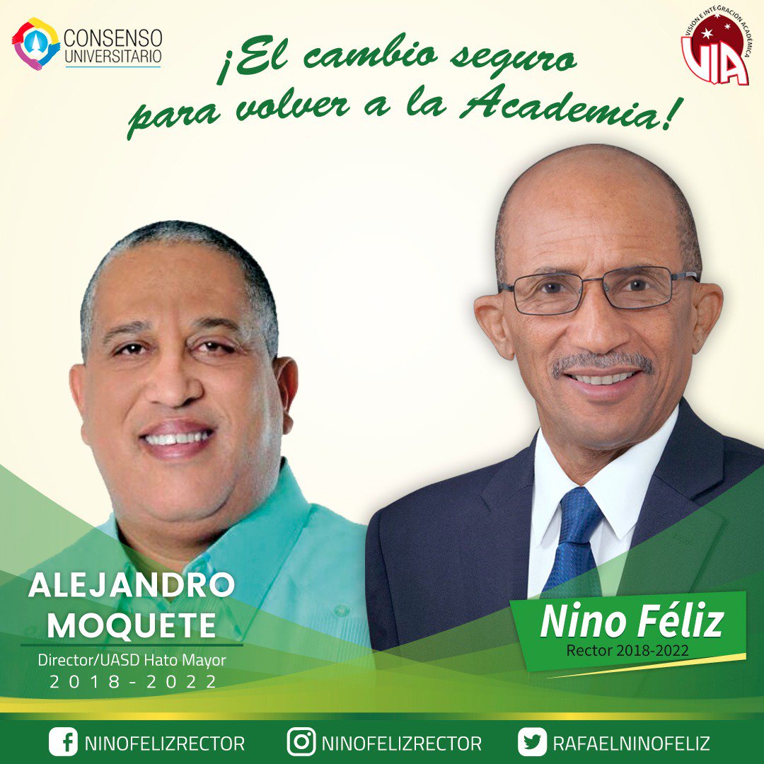 rafaelninofeliz's tweet photo. #eleccionesuasd #ninorector #UASD #elcambiovaconelmejor #ninoamalauasd https://t.co/EbpA8V8wjZ