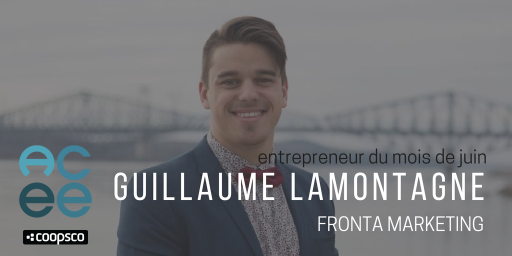 Félicitations à notre entrepreneur du mois de juin, Guillaume Lamontagne, présenté par <a href="/FQCMS/">FQCMS</a>. Découvrez ce jeune entrepreneur qui a fondé son agence spécialisée en marketing web, Fronta Marketing: bit.ly/2JWCm7C