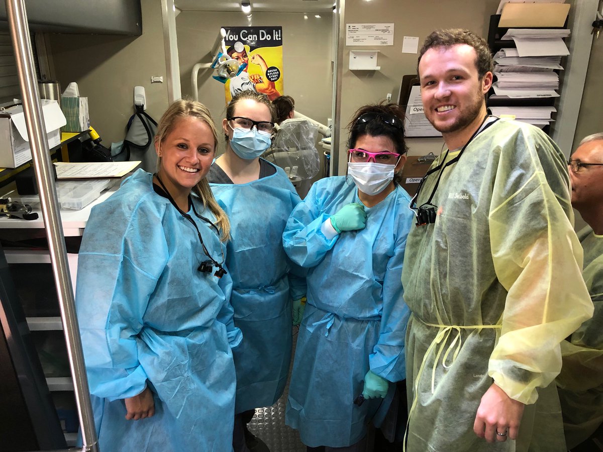 Our team is working in Guymon this week with University of Oklahoma College of Dentisty fourth year students Kenzie and Will! 

Thank you to site coordinator Panhandle Counseling and Health Center!