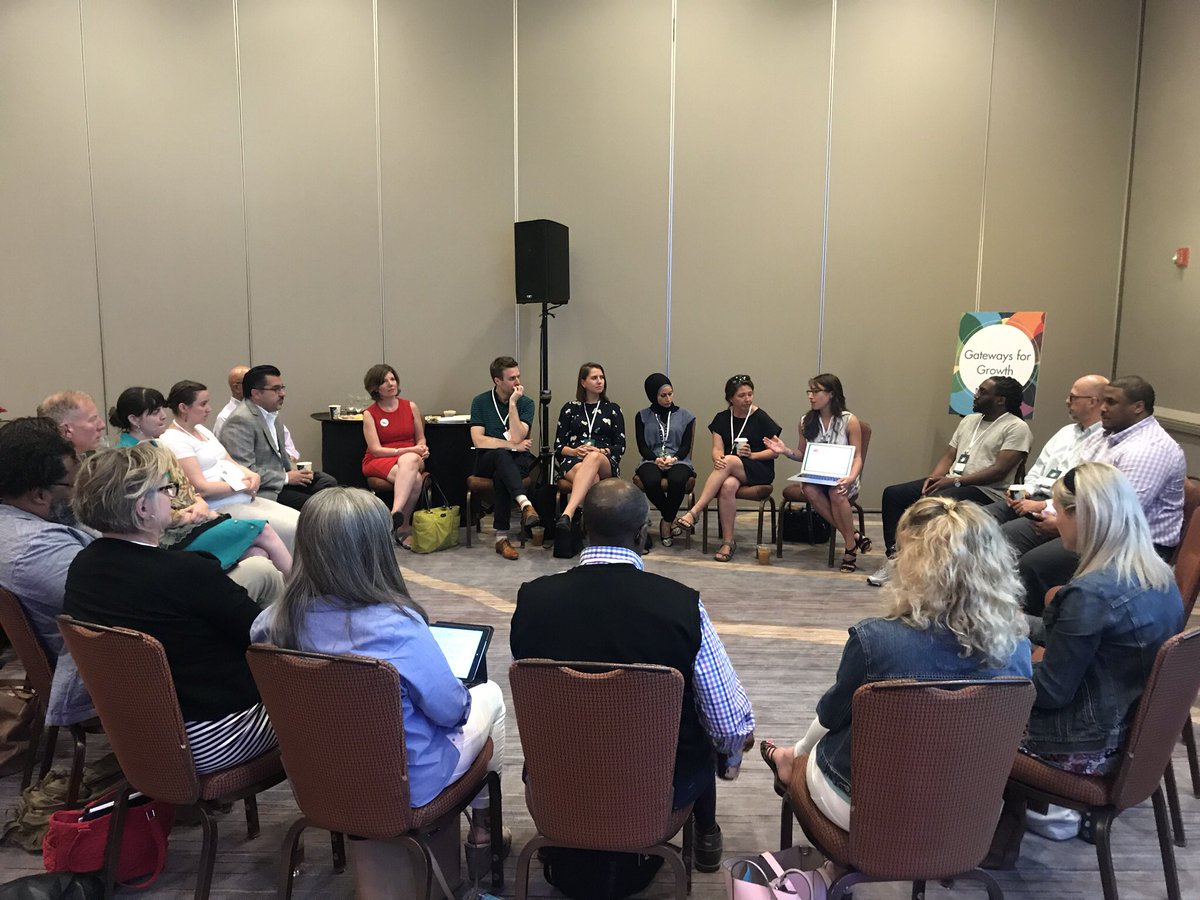 richardmandre's tweet image. We had a great #GatewaysForGrowth affinity group meeting yesterday at #WEI2018 with a mix of G4G veterans and first-timers who wanted to learn more about the challenge. Looking forward to building our family. @NewAmericanEcon @WelcomingUSA @KateEBrick