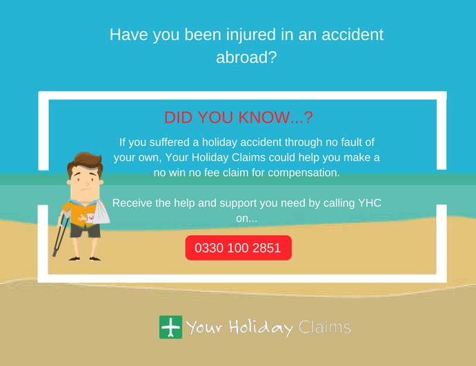 YHC_Solicitors's tweet photo. Have you been #injured in an accident on #holiday?

Did you know that you could be entitled to compensation with help from the travel law experts at YHC? 

Find out what you need to make a claim by clicking here: https://t.co/XgkN2pZahs
#TravelTuesday https://t.co/Ns1cRWnGny