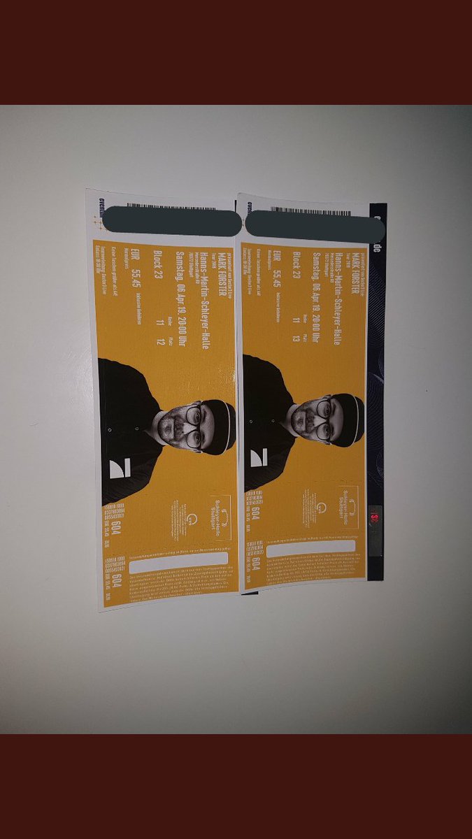 lu__janina's tweet photo. 🆘 Verkaufe 2 Karten für @forstermusic am 06.04.2019 in Stuttgart! 
Preis: 75€ für !beide! Karten 
Eine allein: 55€ 
Block 23 Reihe 11 Platz 12 und 13
Bitte um RT 
Meldet euch bei❤ @winniescrew https://t.co/WlV8ivPWz3