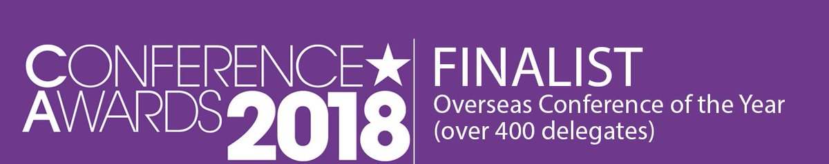 SAIConference's tweet photo. We are honored to announce that #FTC2017 has been shortlisted for the Best Overseas Conference of the Year at The 2018 Conference Awards #confawards https://t.co/m8cJYS6kXv