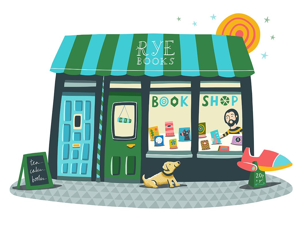 Thanks to all the independent bookshops and #bookshopheroes for doing your thang for the kids book industry and playing such an important role in inspiring kids to read! Illo of my fab local bookshop @Rye_Books and special shout to @talesonmoonlane and @Smallprintbks #IBW2018