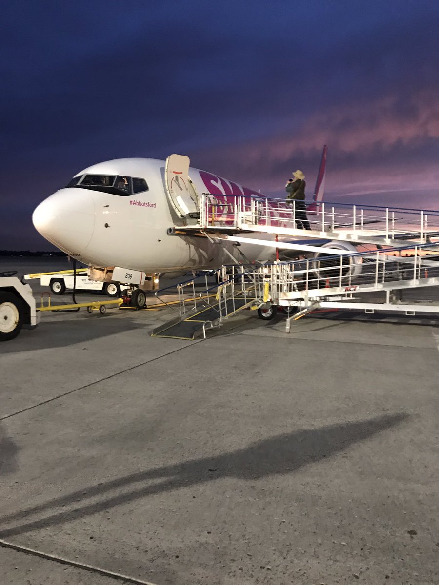 caleighalleyne's tweet image. Arrived at Hamilton, ON airport bright and early to board the first @FlySwoop flight to Abbotsford, BC! #FlySwoop ✈️
