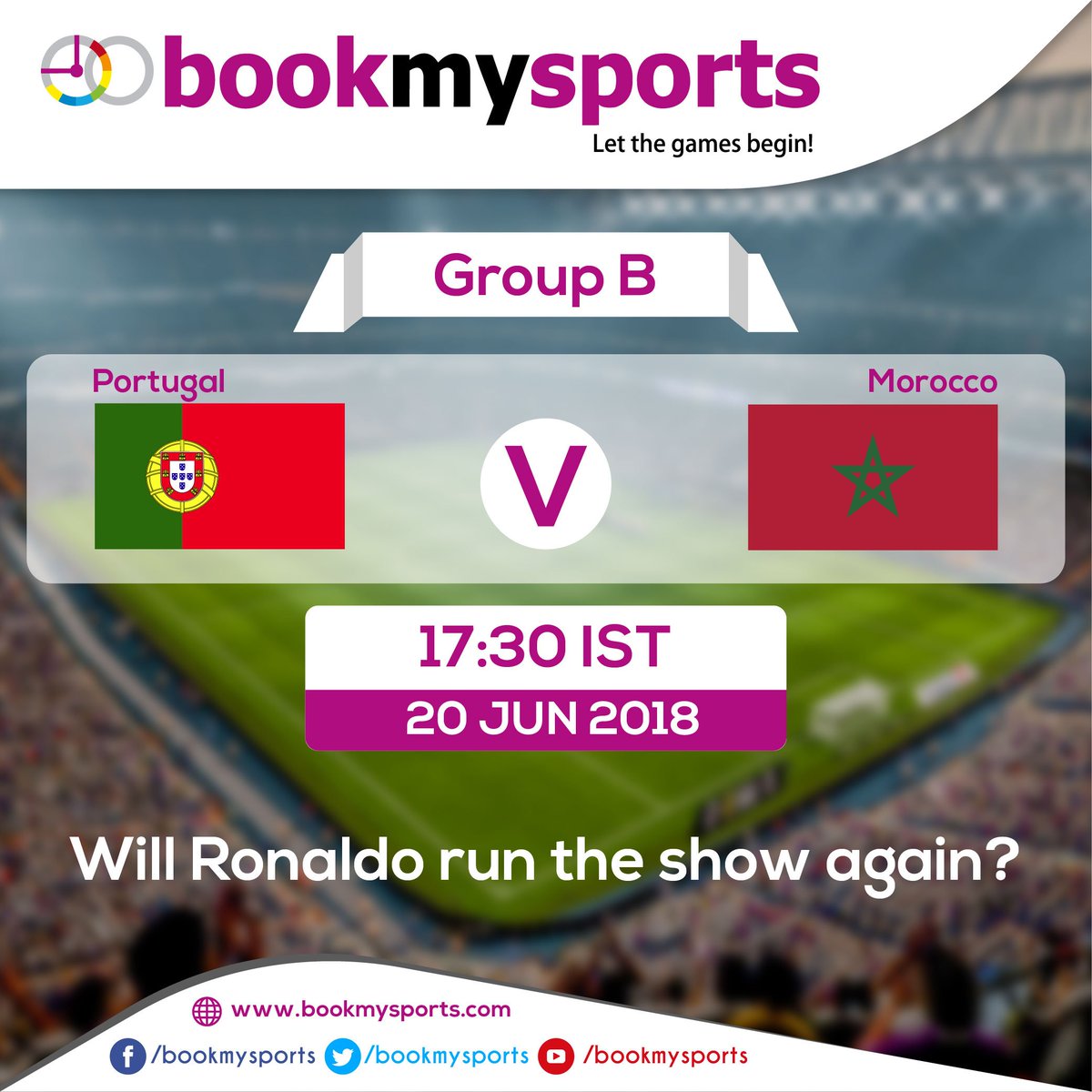 tripoturf's tweet photo. #Football #FIFA2018 #Russia #portugal vs #Morocco #will #Ronaldo run the show again? @ #20thJune2018 #comment https://t.co/8EGBCL8fqb
