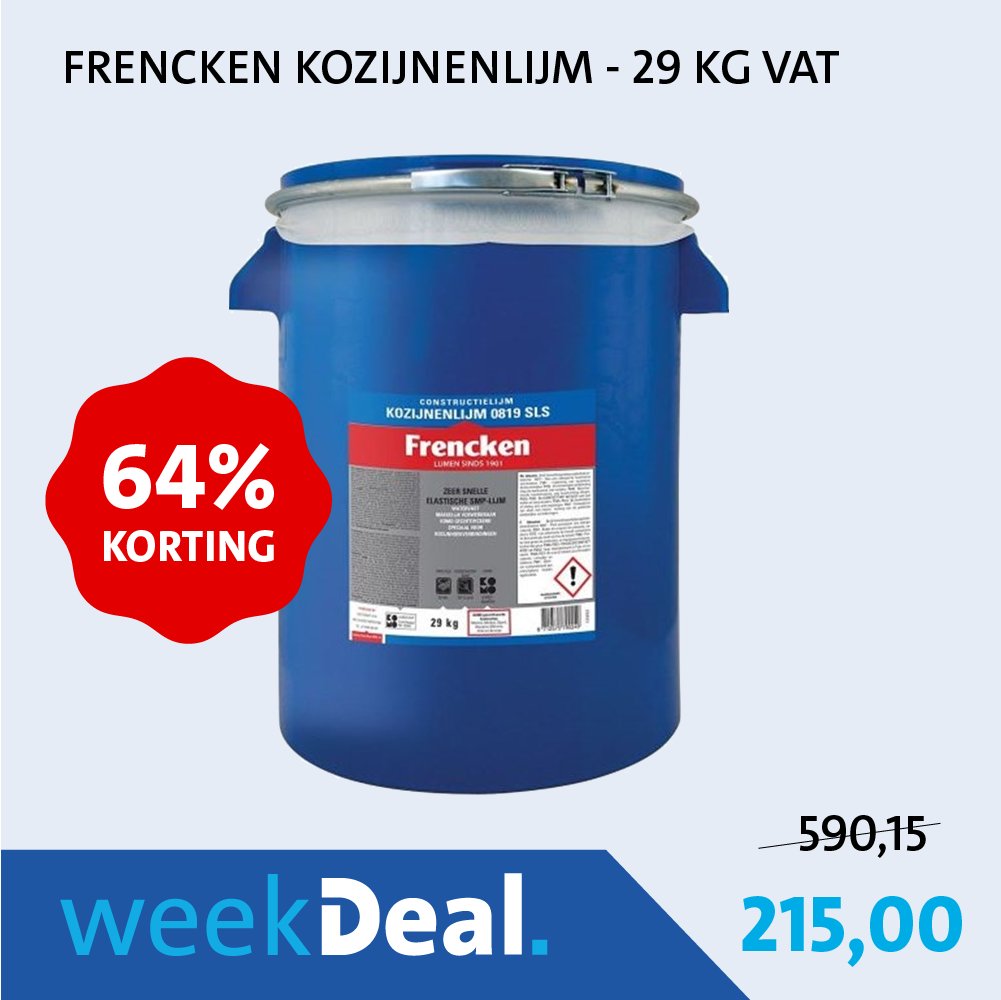 Lekker blijven plakken! Alleen deze week Frencken lijmen extreem goedkoop. Diverse houtlijmen, spuitlijmen en kozijnenlijmen met tot wel 68% korting! destil.nl/deals/interieu…