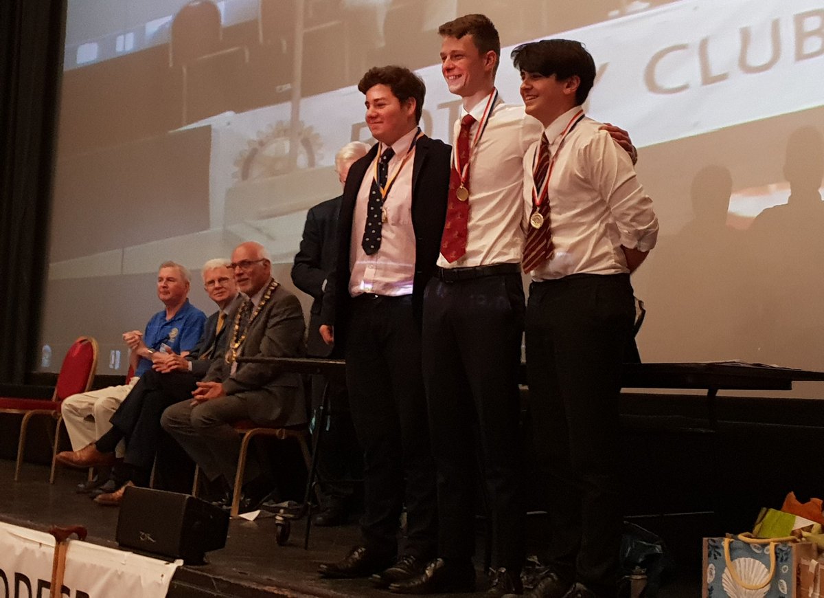 HaileyburyDT's tweet photo. One of the advanced teams up on stage receiving their medals for their highly commended performance. https://t.co/GmJyepVYNP