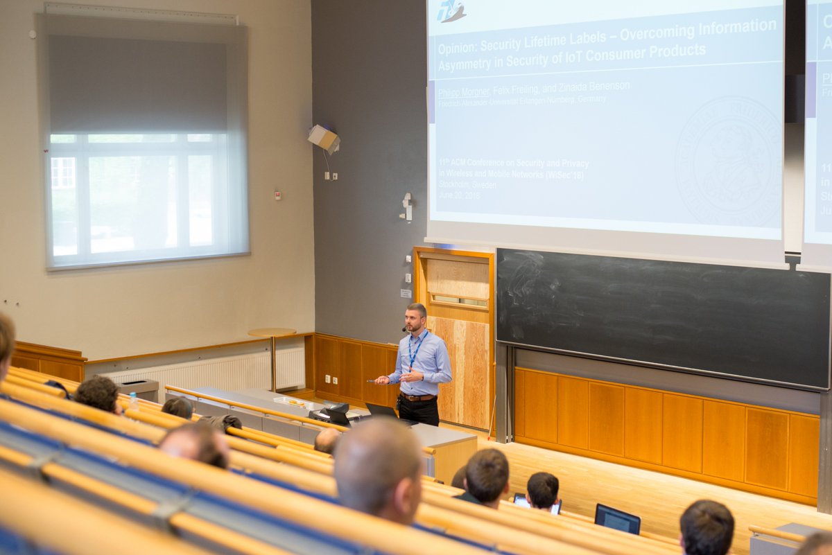 NickyBorsub's tweet image. [Day 3, June 20] Session #7: IoT! #WiSec2018 #KTH @acm_wisec2018