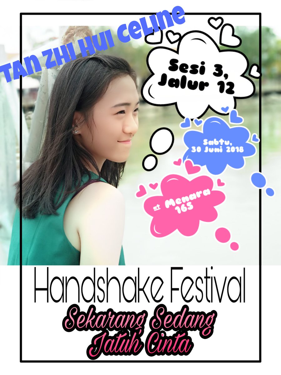 sampai ketemu di handshake event Sekarang Sedang Jatuh Cinta nanti ya di tanggal 30 juni 2018😄😄 see you!!!😋😋
