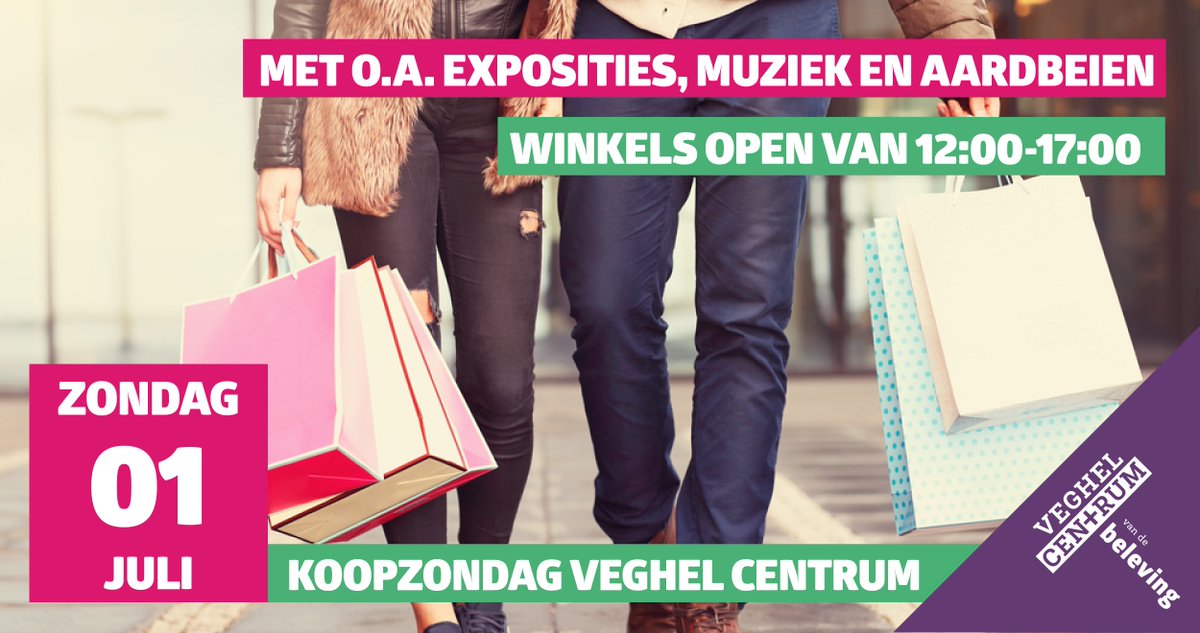 Morgen is het koopzondag in #VeghelCentrum! Met wie kom jij shoppen? bit.ly/2yqw3n5