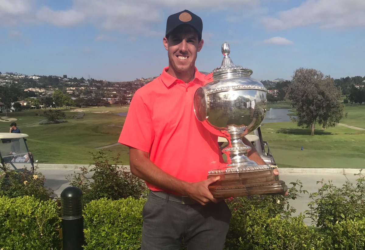 Cody Hall, a rising senior at Cal State San Bernardino, shot a 6-under 66 on the Champions Course to earn medalist honors. Recap: bit.ly/1iFWaIH 

Match play begins today: bit.ly/2li9M1m