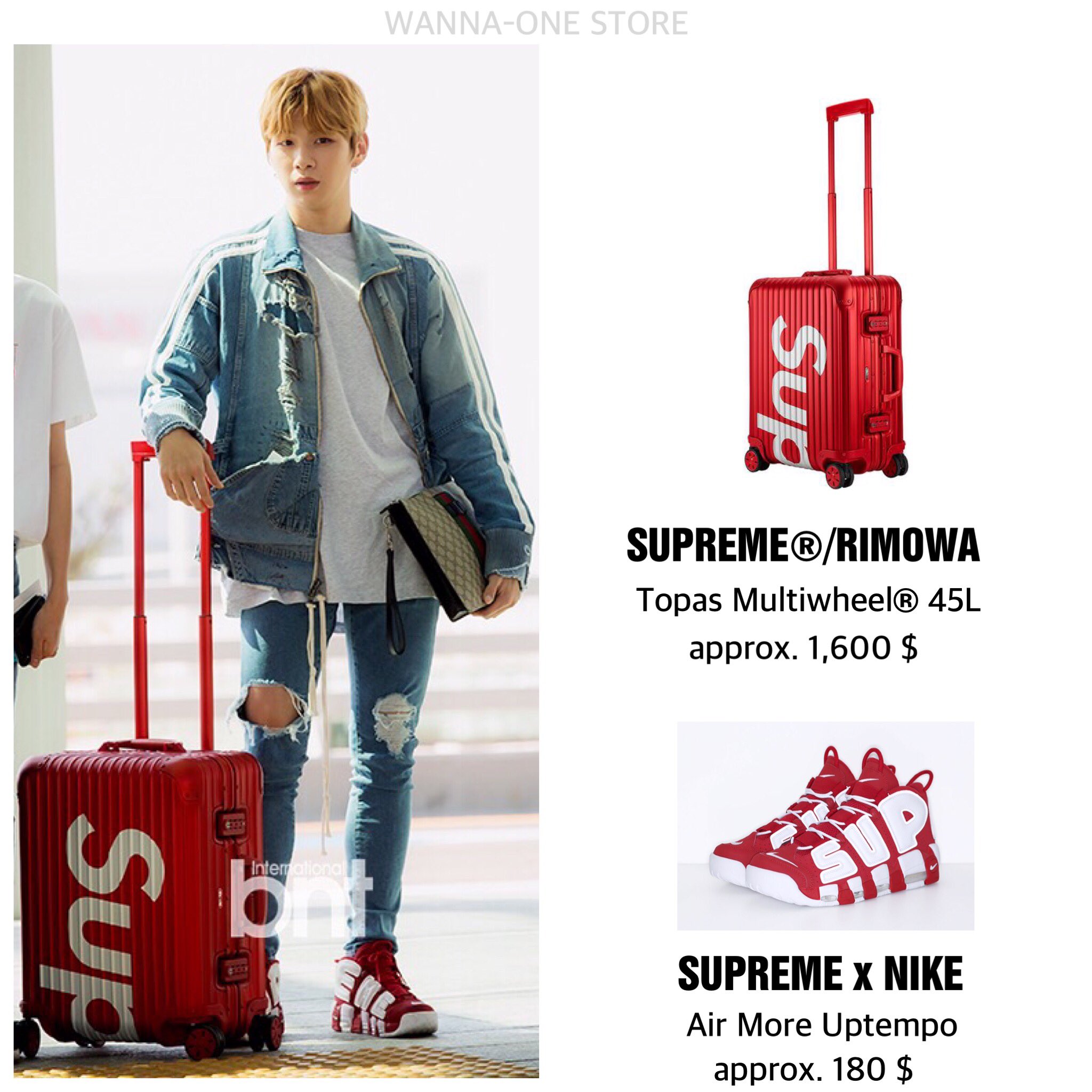 NEW Supreme RIMOWA Topas Multiwheel 45L Red SS18 box logo carry-on