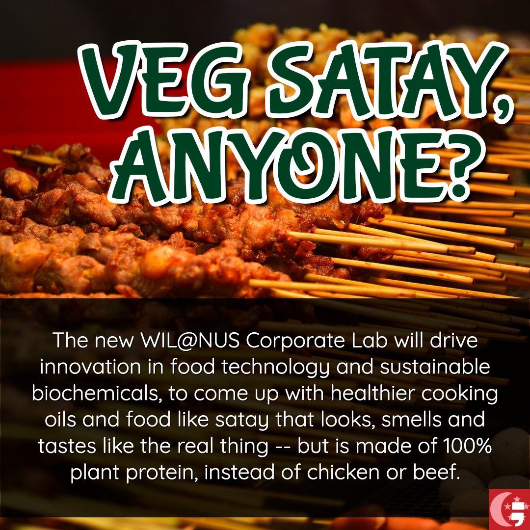 #Singapore #SgNews #IGSG #InstaSG #Satay #SatayClub #Vegetarian #VegetarianFood #Vegetarians #Vegan #Vegans #PlantProtein #MockMeat #VegSatay #VegetarianCuisine #FoodTechnology #FoodTech #Biochemicals #Healthier #HealthierFood #HealthyFood #PlantBasedProtein #EatBetter #NUS