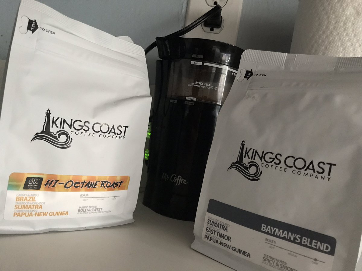 Well....yes it is a 'good morning ' thanks to @kings_coast Can't wait to try this new #hioctane roast!! #coffeelovers #HumpDay #whatsinyourcup #freshbeans
