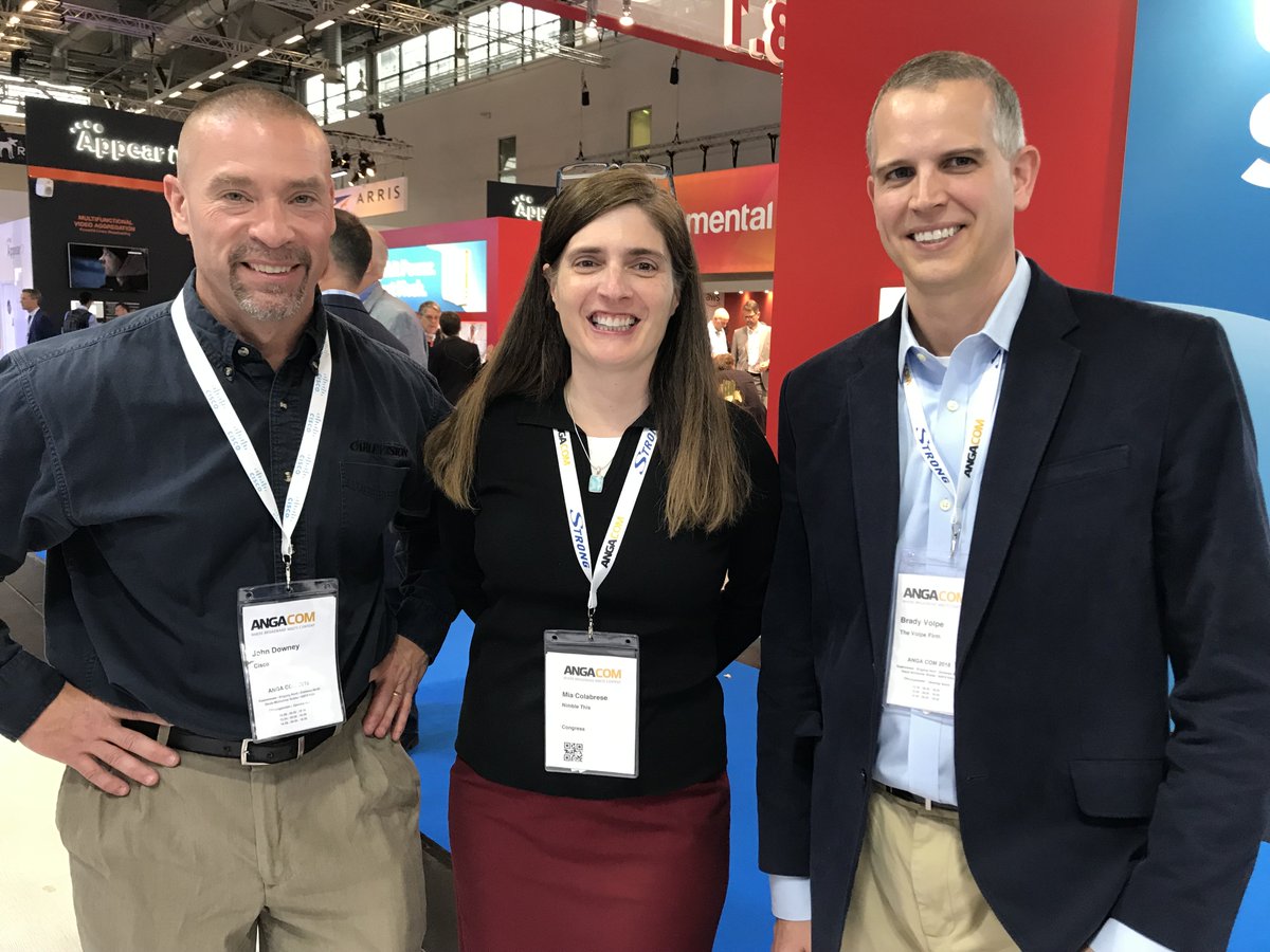 VolpeFirm's tweet photo. See or hear what's new at this years @ANGA_COM FDX, R-PHY and Big Data
Episode 40 of Get Your Tech On with @bradyvolpe, John Downey and Mia Colabrese. Couldn't make the show. No problem. Watch or Listen. Available via Youtube or Podcast. https://t.co/InfQ6XOQOE  #cableTV #RPHY https://t.co/B6Y9o3ie2C