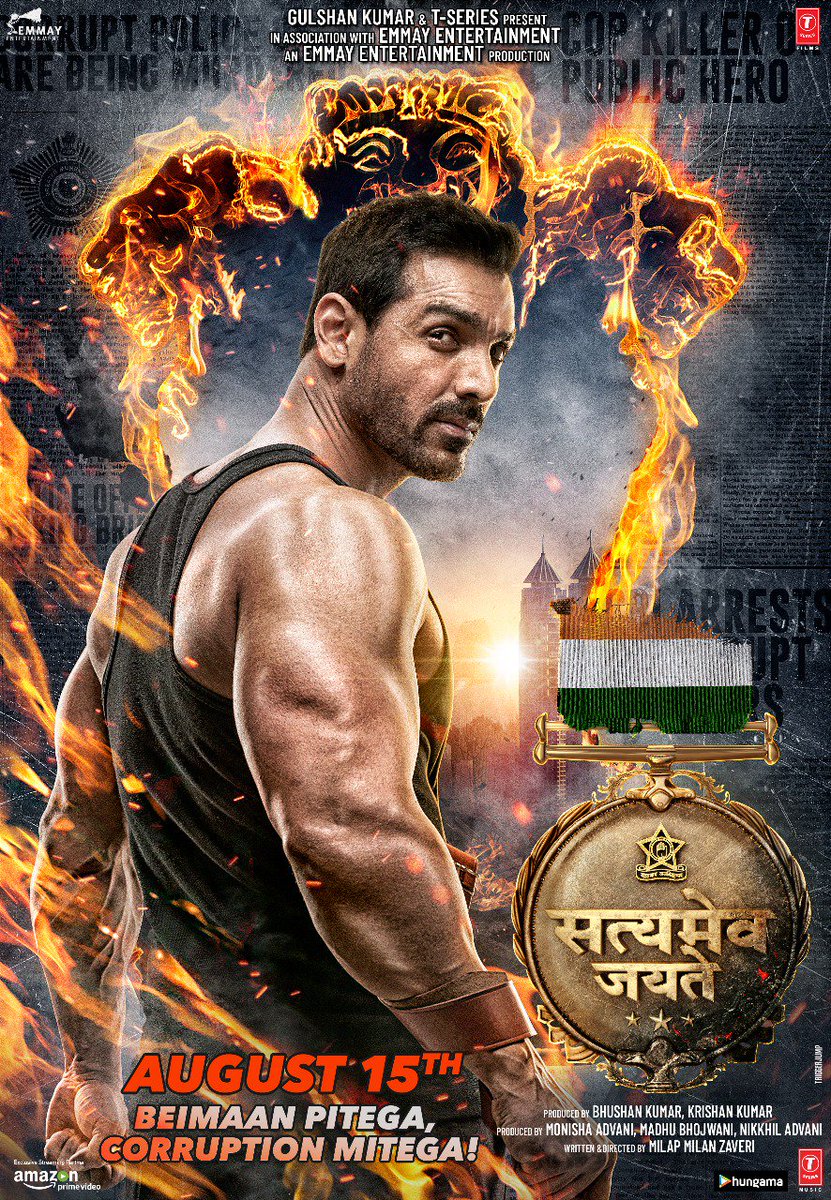 Satyameva Jayate First Look Poster starring John Abraham, Manoj Bajpayee