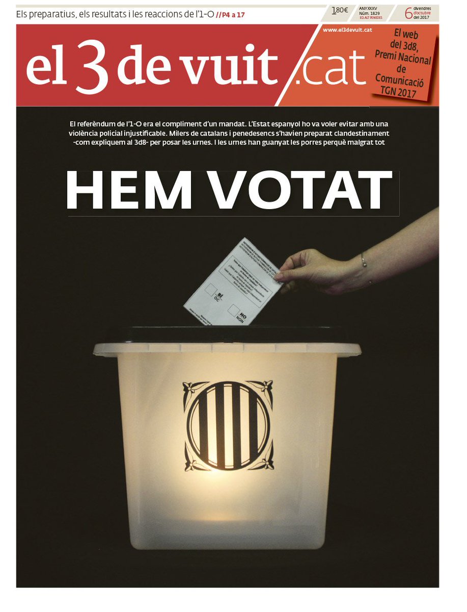 el3devuit's tweet photo. Ja es pot votar la millor portada del 2017. @el3devuit opta al guardó que concedeix la Nit de Revistes i Premsa en Català https://t.co/qk6RZWyyCL https://t.co/0y3O0FDaWo